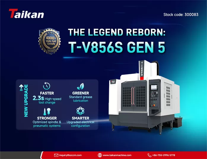 ra mắt Trung tâm gia công đứng T-V856S thế hệ thứ 5 ra mắt Trung tâm gia công đứng T-V856S thế hệ thứ 5